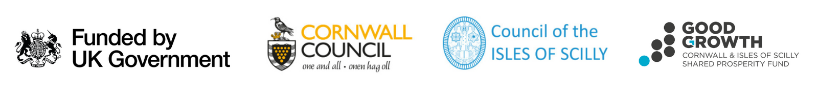 Funded by UK Government, Cornwall Council, Council of the Isles of Scilly and Good Growth
